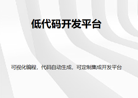 [00001] 低代码开发平台